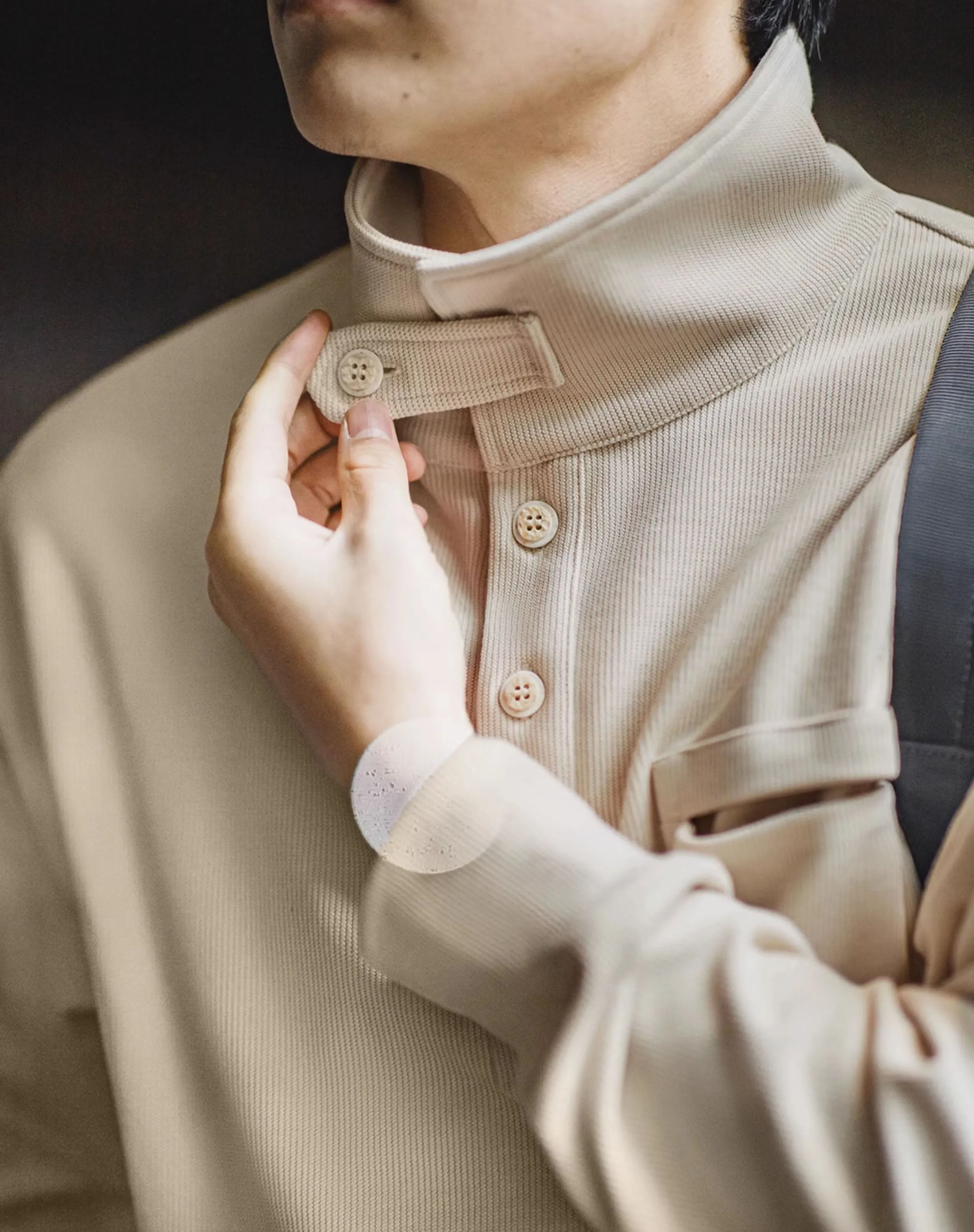 American Polo Half-Front Collar Lazy Knitted Men's Sweater
