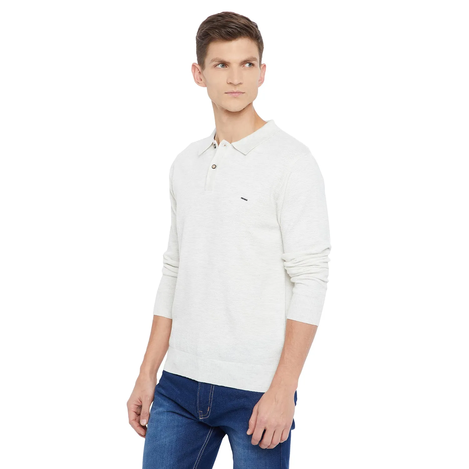 Duke Stardust Men Collared Neck Full Sleeve Sweater (SDS711)