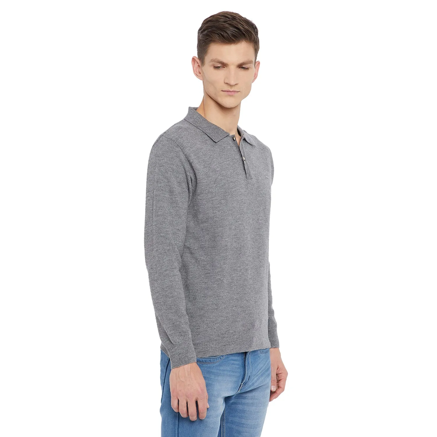 Duke Stardust Men Collared Neck Full Sleeve Sweater (SDS711)