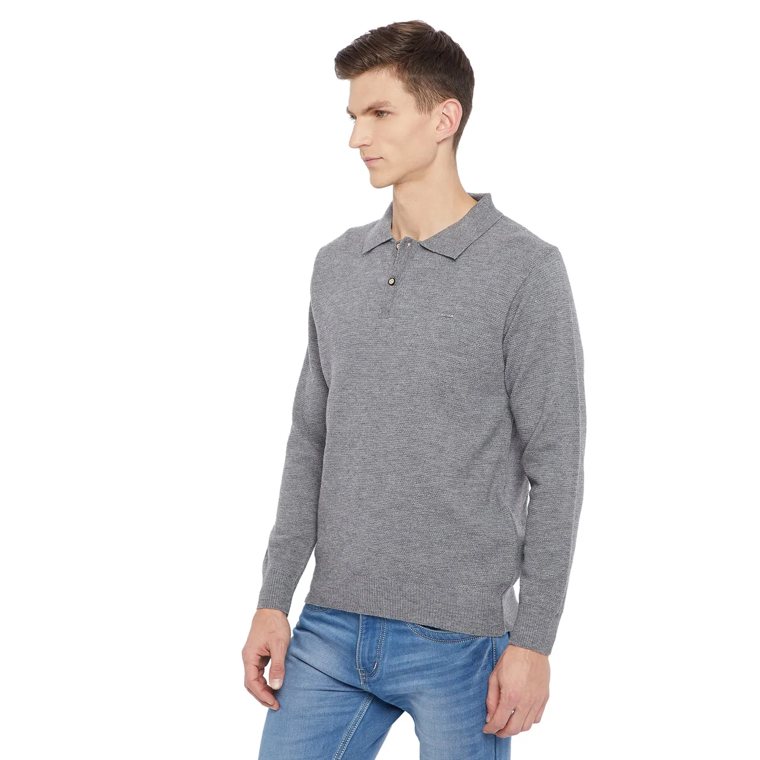 Duke Stardust Men Collared Neck Full Sleeve Sweater (SDS711)