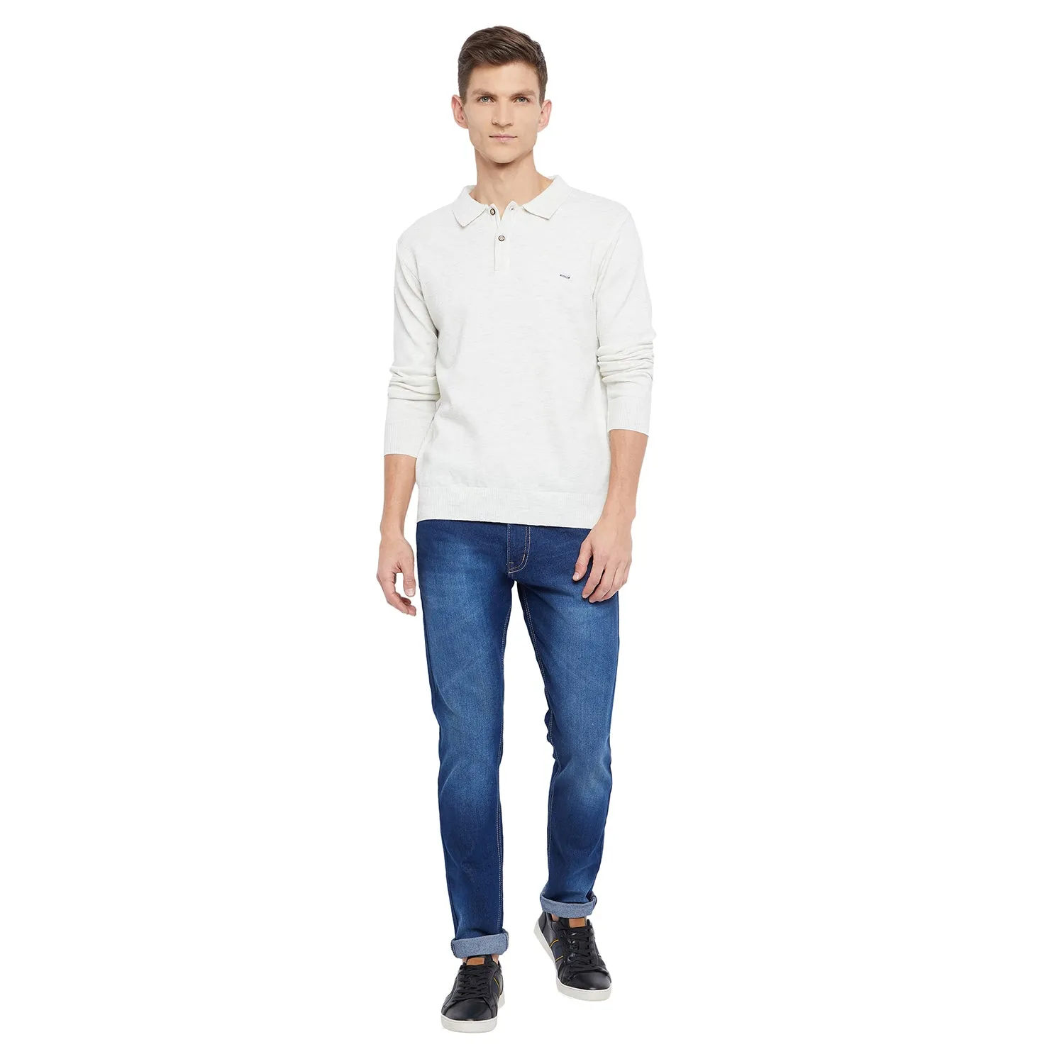 Duke Stardust Men Collared Neck Full Sleeve Sweater (SDS711)