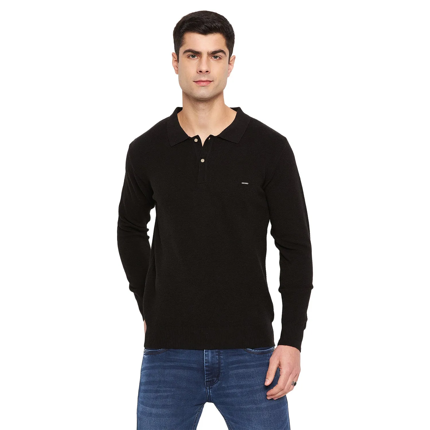 Duke Stardust Men Collared Neck Full Sleeve Sweater (SDS711)