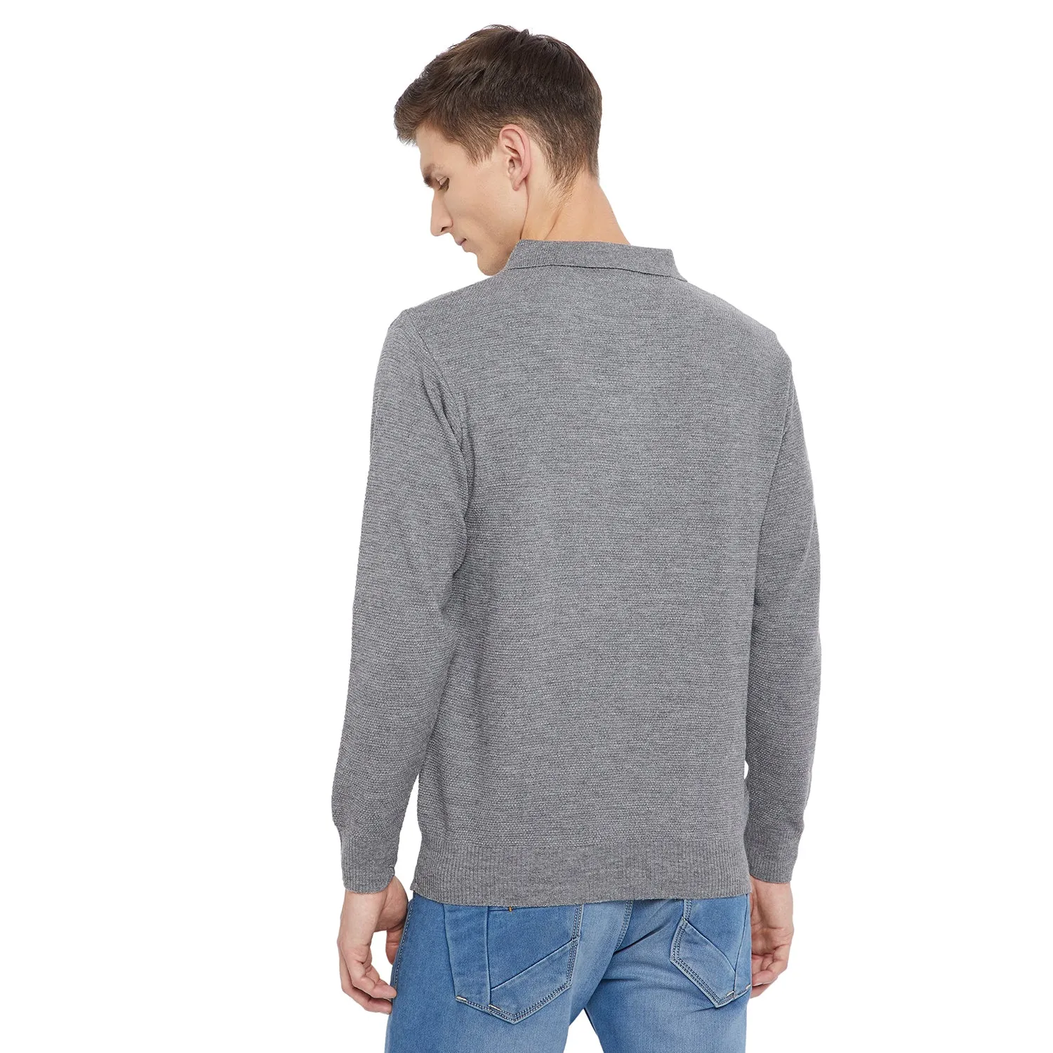 Duke Stardust Men Collared Neck Full Sleeve Sweater (SDS711)