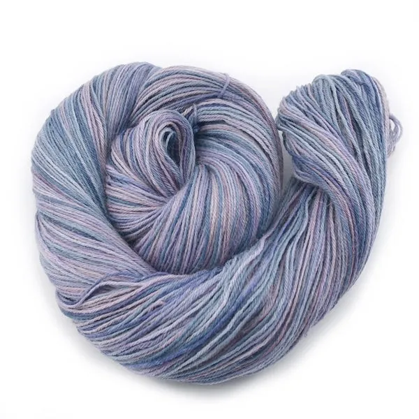 Hand Dyed Baby Alpaca Yarn 4 Ply in dusty pink and purple 12742