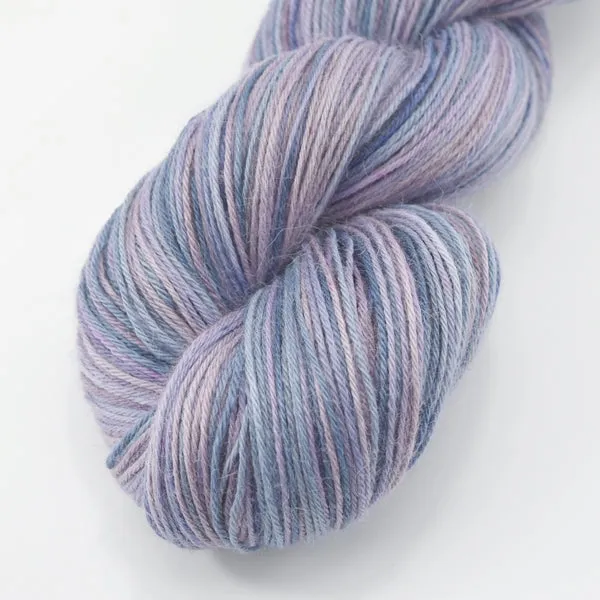 Hand Dyed Baby Alpaca Yarn 4 Ply in dusty pink and purple 12742