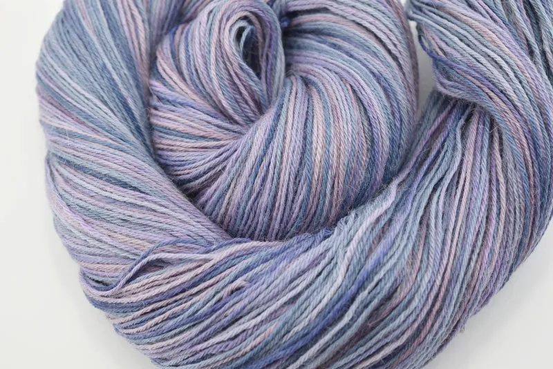 Hand Dyed Baby Alpaca Yarn 4 Ply in dusty pink and purple 12742