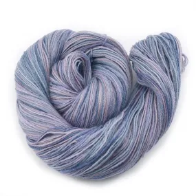 Hand Dyed Baby Alpaca Yarn 4 Ply in dusty pink and purple 12742