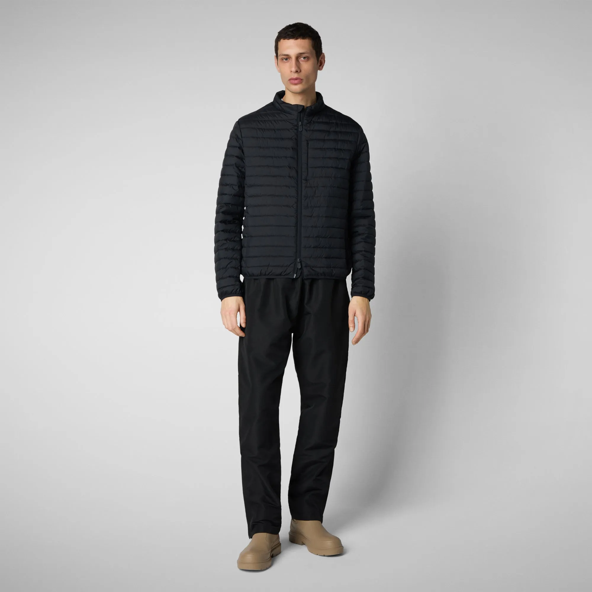 Man's  animal free puffer jacket cole in blue black