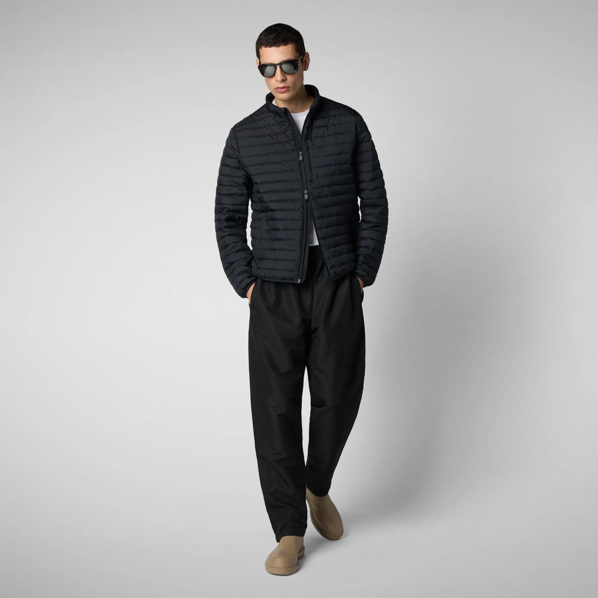 Man's  animal free puffer jacket cole in blue black