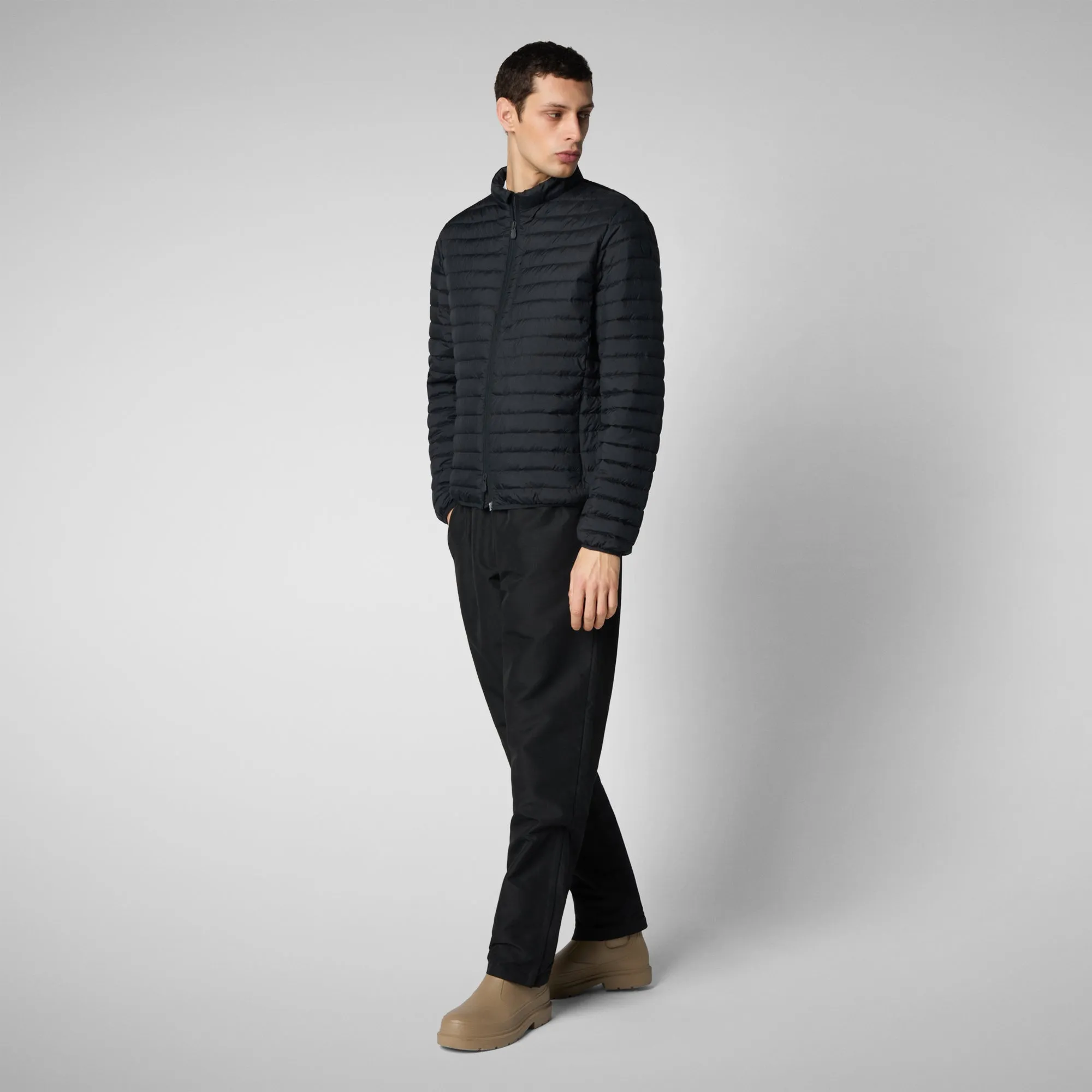 Man's  animal free puffer jacket cole in blue black